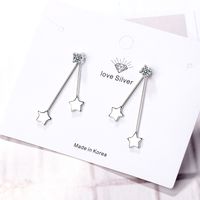 1 Pair Ig Style Star Plating Inlay Copper Zircon White Gold Plated Ear Studs main image 3