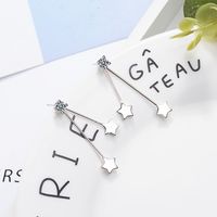 1 Pair Ig Style Star Plating Inlay Copper Zircon White Gold Plated Ear Studs main image 4