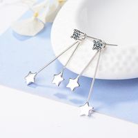 1 Pair Ig Style Star Plating Inlay Copper Zircon White Gold Plated Ear Studs main image 1