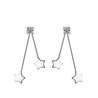 1 Pair Ig Style Star Plating Inlay Copper Zircon White Gold Plated Ear Studs main image 5