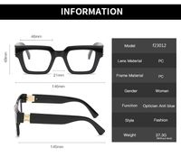 Simple Style Solid Color Pc Square Full Frame Optical Glasses main image 2