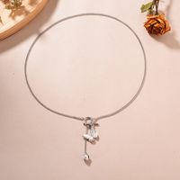 Sweet Simple Style Butterfly Shell Alloy Plating Inlay Pearl Gold Plated Women's Pendant Necklace main image 6