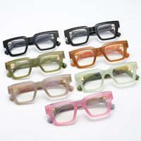 Simple Style Solid Color Pc Square Full Frame Optical Glasses main image 7