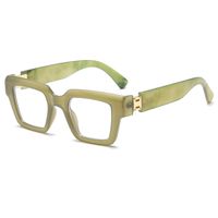 Simple Style Solid Color Pc Square Full Frame Optical Glasses main image 5