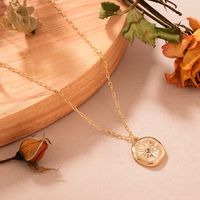 Style Simple Soleil Alliage Placage Incruster Strass Femmes Pendentif main image 1