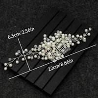 Handmade Pearl Hair Comb Jewelry Copper Wire Wedding Dress Accessories main image 7