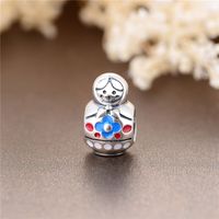 Cute Vintage Style Doll Sterling Silver Handmade Plating Rhodium Plated Jewelry Accessories main image 4