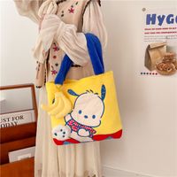 Women's Plush Cartoon Character Cute Square Zipper Shoulder Bag Tote Bag main image 4