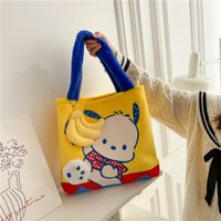 Women's Plush Cartoon Character Cute Square Zipper Shoulder Bag Tote Bag main image 5