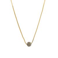 Modern Style Simple Style Shiny Ball Copper Zircon Necklace In Bulk sku image 2