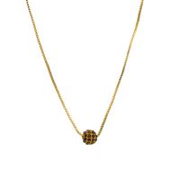 Modern Style Simple Style Shiny Ball Copper Zircon Necklace In Bulk sku image 3