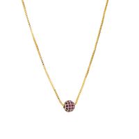 Modern Style Simple Style Shiny Ball Copper Zircon Necklace In Bulk sku image 10
