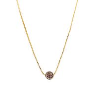 Modern Style Simple Style Shiny Ball Copper Zircon Necklace In Bulk sku image 11