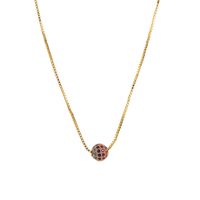 Modern Style Simple Style Shiny Ball Copper Zircon Necklace In Bulk sku image 12