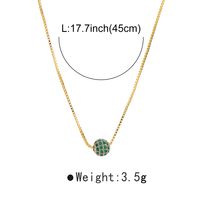 Modern Style Simple Style Shiny Ball Copper Zircon Necklace In Bulk main image 2