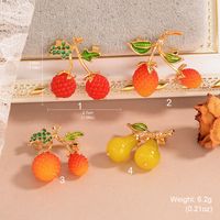Simple Style Classic Style Fruit Copper Inlay Resin Zircon Women's Brooches main image 3