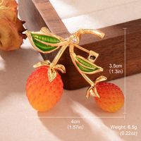 Style Simple Style Classique Fruit Le Cuivre Incruster Résine Zircon Femmes Broches sku image 4