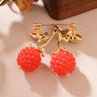 Style Simple Style Classique Fruit Le Cuivre Incruster Résine Zircon Femmes Broches main image 8