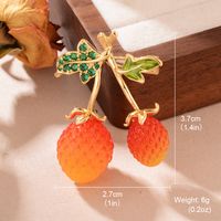 Simple Style Classic Style Fruit Copper Inlay Resin Zircon Women's Brooches sku image 3