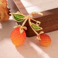 Simple Style Classic Style Fruit Copper Inlay Resin Zircon Women's Brooches main image 7