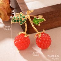 Simple Style Classic Style Fruit Copper Inlay Resin Zircon Women's Brooches main image 2
