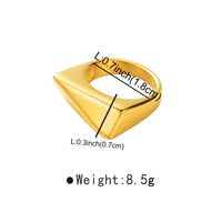 Exaggerated Modern Style Simple Style Solid Color Stainless Steel Wide Band Rings main image 3