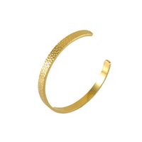 Simple Style Solid Color 304 Stainless Steel 18K Gold Plated Titanium Steel Cuff Bracelets Bangle In Bulk main image 6