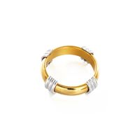 304 Stainless Steel 18K Gold Plated Streetwear Plating Circle Rings main image 6
