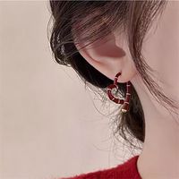1 Pair Cute Sweet Heart Shape Enamel Plating Alloy Gold Plated Silver Plated Drop Earrings main image 3