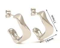 1 Pair IG Style Simple Style Geometric Lines Rhombus Plating 304 Stainless Steel 18K Gold Plated Ear Studs main image 2