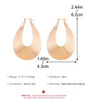 1 Pair Ig Style Simple Style Water Droplets Plating Alloy Earrings main image 2