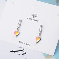 1 Pair Simple Style Heart Shape Plating Copper Drop Earrings main image 1