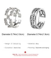 Simple Style Geometric Alloy Hollow Out Unisex Open Rings main image 2