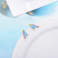 1 Piece Simple Style Classic Style Bird Stoving Varnish Copper Ear Studs main image 3