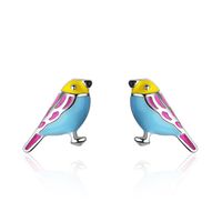 1 Piece Simple Style Classic Style Bird Stoving Varnish Copper Ear Studs sku image 1