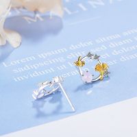1 Pair Simple Style Classic Style Leaf Inlay Copper Crystal Ear Studs main image 4