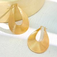 1 Pair Ig Style Simple Style Water Droplets Plating Alloy Earrings main image 3