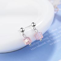 1 Pair Simple Style Geometric Plating Artificial Crystal Drop Earrings main image 4