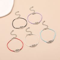 Simple Style Infinity Heart Shape Alloy Wax Line Plating Hollow Out Couple Bracelets main image 4