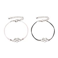 Simple Style Infinity Heart Shape Alloy Wax Line Plating Hollow Out Couple Bracelets sku image 2