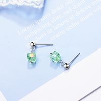 1 Pair Simple Style Geometric Plating Artificial Crystal Drop Earrings sku image 6
