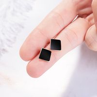 1 Pair Simple Style Geometric Epoxy Copper Ear Studs main image 4