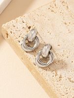 1 Pair Casual Cool Style Circle Iron Drop Earrings main image 5