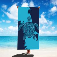 Casual Vacation Tortoise Color Block Superfine Fiber Beach Towel sku image 2