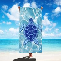 Casual Vacation Tortoise Color Block Superfine Fiber Beach Towel sku image 4