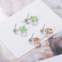 1 Pair Lady Modern Style Classic Style Geometric Inlay Copper Artificial Crystal Zircon Drop Earrings main image 1