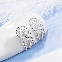 1 Pair IG Style Modern Style Classic Style Dreamcatcher Plating Copper Ear Studs main image 4