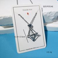 1 Piece Retro Geometric Crystal Metal Unisex Necklace sku image 4