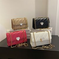 Women's Pu Leather Heart Shape Cute Vintage Style Square Flip Cover Shoulder Bag Crossbody Bag main image 5