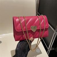 Women's Pu Leather Heart Shape Cute Vintage Style Square Flip Cover Shoulder Bag Crossbody Bag main image 1